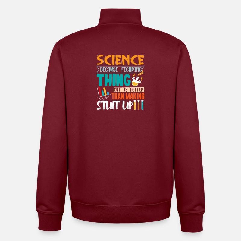 Science Scientifique Chimie - Sweat zippé unisexe en coton bio Stanley/Stella - bordeaux