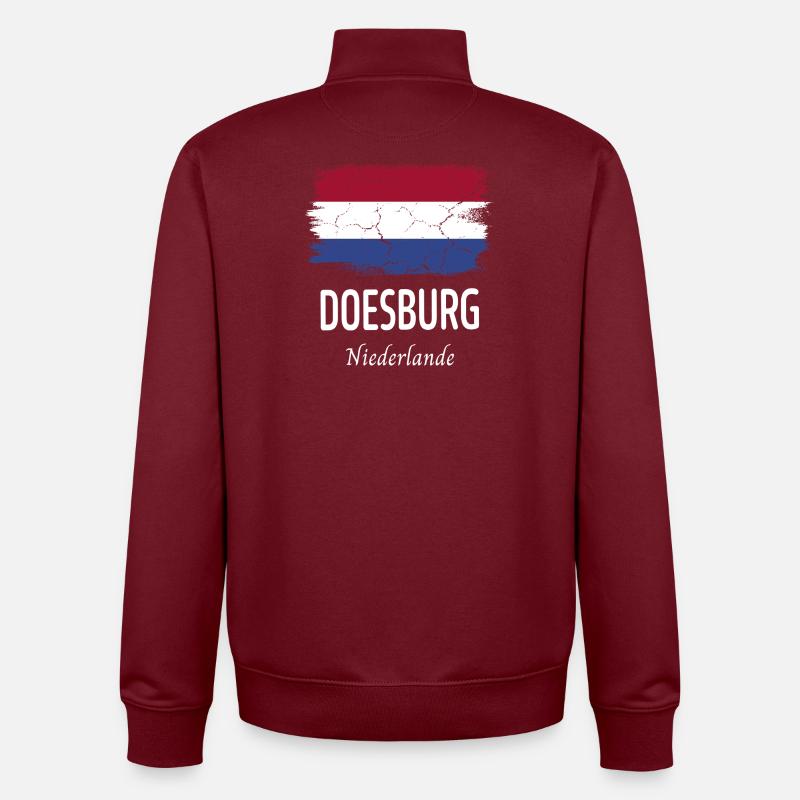 Doesburg - Sweat zippé unisexe en coton bio Stanley/Stella - bordeaux