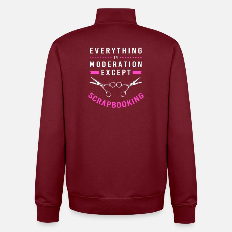 Scrapbooking Scrapbook - Unisex Organic Zip Sweatshirt von Stanley/Stella - Burgunderrot
