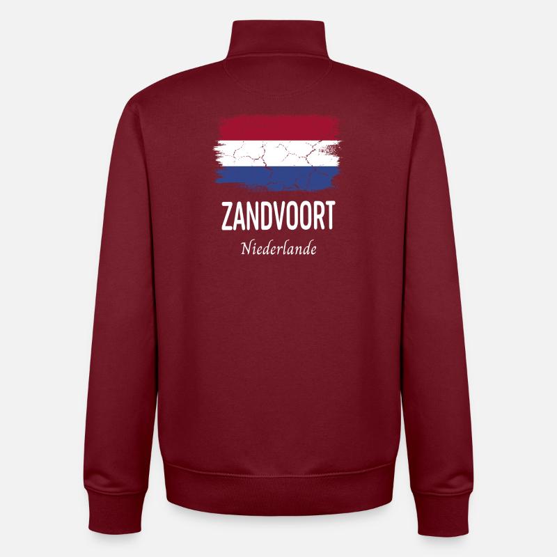 Zandvoort - Sweat zippé unisexe en coton bio Stanley/Stella - bordeaux