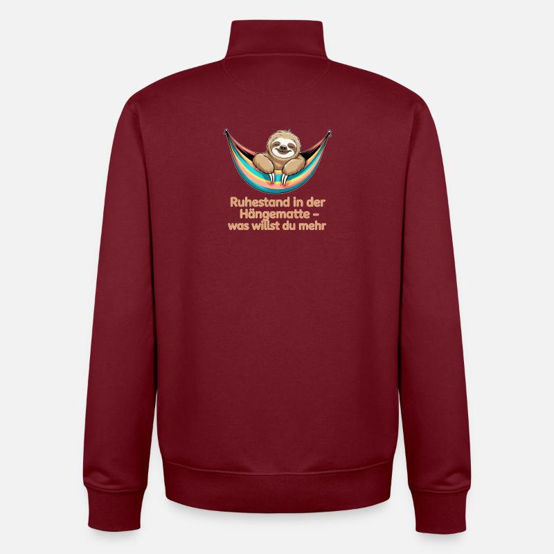 Ruhestand Hängematte – Lustiger Rentner Spruch - Unisex Organic Zip Sweatshirt von Stanley/Stella - Burgunderrot