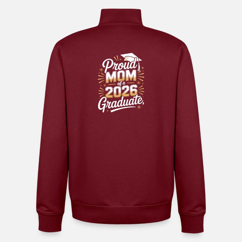 Stolze Mutter eines Absolventen von 2026 - Unisex Organic Zip Sweatshirt von Stanley/Stella - Burgunderrot