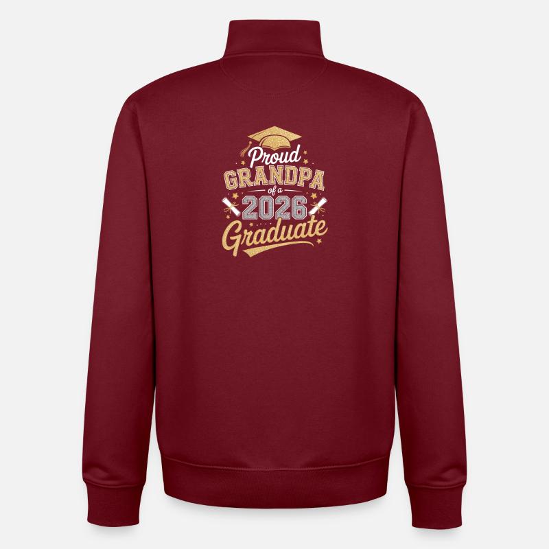 Stolzer Opa 2026 Absolvent - Unisex Organic Zip Sweatshirt von Stanley/Stella - Burgunderrot