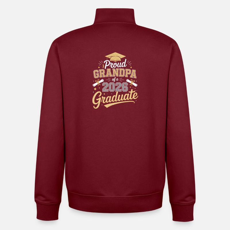 Stolzer Opa 2026 Absolvent - Unisex Organic Zip Sweatshirt von Stanley/Stella - Burgunderrot