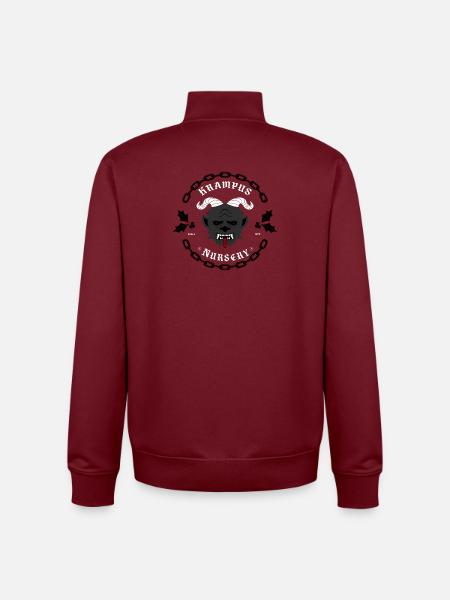 Krampus Nursery  - Unisex Organic Zip Sweatshirt von Stanley/Stella - Burgunderrot