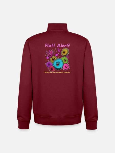 Fluffy Fluff Dance Party - Unisex Organic Zip Sweatshirt by Stanley/Stella - burgundy