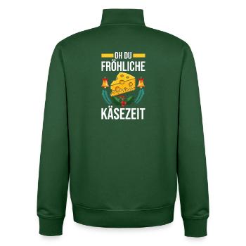 Weihnachtsmann Käse  Weihnachtszeit Weihnachts - Unisex Organic Zip Sweatshirt von Stanley/Stella - Flaschengrün - Hinten - AI Model Male 185 dark (185cm)