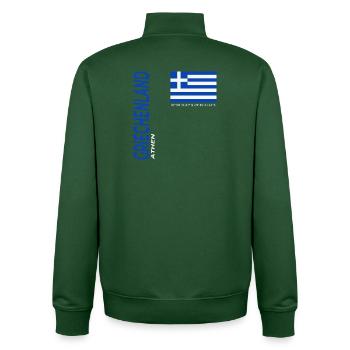 Athens - Unisex Organic Zip Sweatshirt by Stanley/Stella - bottle green - Back - AI Model Male 185 dark (185cm)