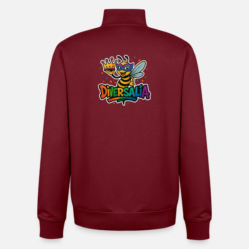 diversalia2026-2 - Unisex Organic Zip Sweatshirt von Stanley/Stella - Burgunderrot
