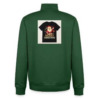 Weihnachts-T-Shirt - Unisex Organic Zip Sweatshirt von Stanley/Stella - Flaschengrün - Hinten - AI Model Male 185 dark (185cm)