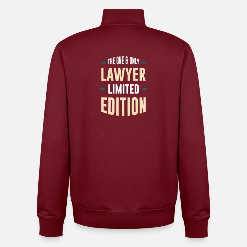 L’édition One and Only Lawyer - Sweat zippé unisexe en coton bio Stanley/Stella - bordeaux