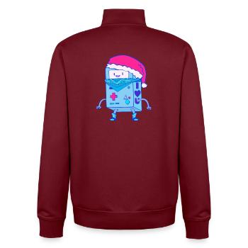 Kawaii Weihnachts-Roboter Santa Bot - Unisex Organic Zip Sweatshirt von Stanley/Stella - Burgunderrot - Hinten - AI Model Male 185 dark (185cm)