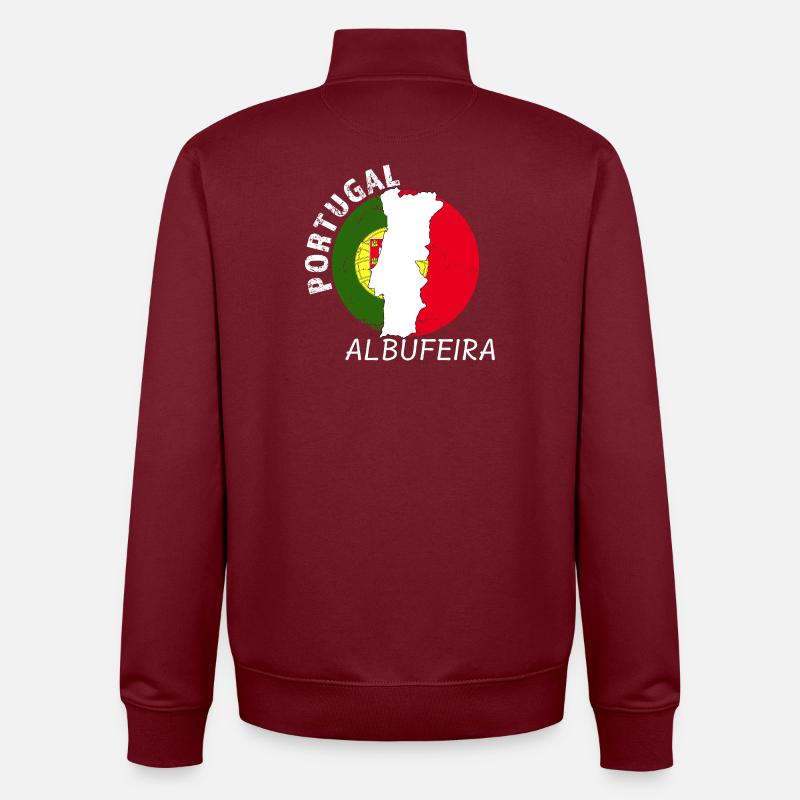Albufeira - Unisex Organic Zip Sweatshirt von Stanley/Stella - Burgunderrot