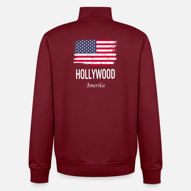 Hollywood - Unisex Organic Zip Sweatshirt von Stanley/Stella - Burgunderrot