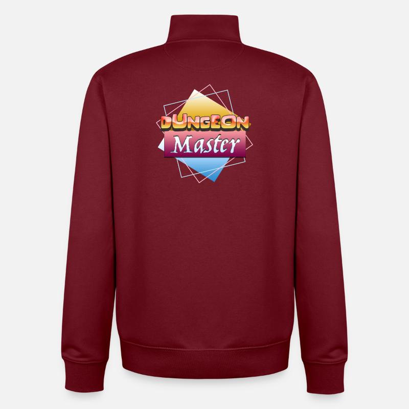 Retro Dungeon Masters Spieldesign-Meister - Unisex Organic Zip Sweatshirt von Stanley/Stella - Burgunderrot