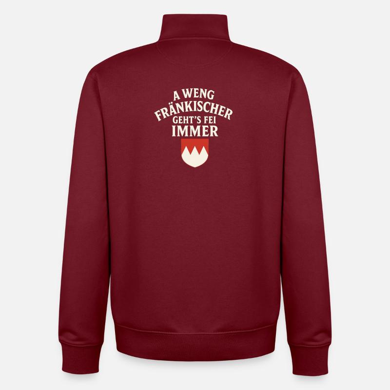 Fierté franconienne de Weng - Sweat zippé unisexe en coton bio Stanley/Stella - bordeaux
