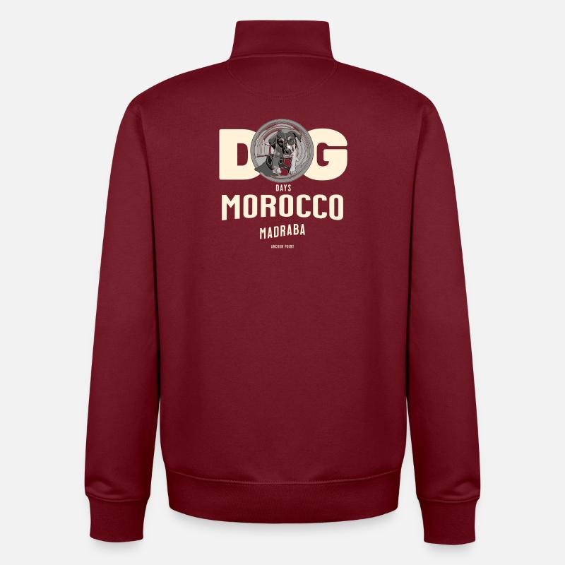 Dog Days Morocco Madraba - Unisex Organic Zip Sweatshirt von Stanley/Stella - Burgunderrot