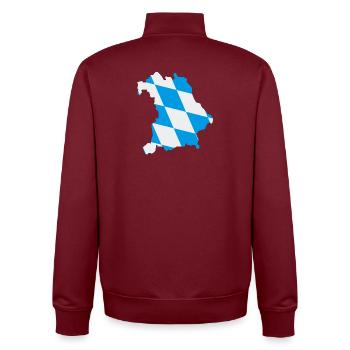 Federal State of Bavaria - Unisex Organic Zip Sweatshirt by Stanley/Stella - burgundy - Back - AI Model Male 185 dark (185cm)