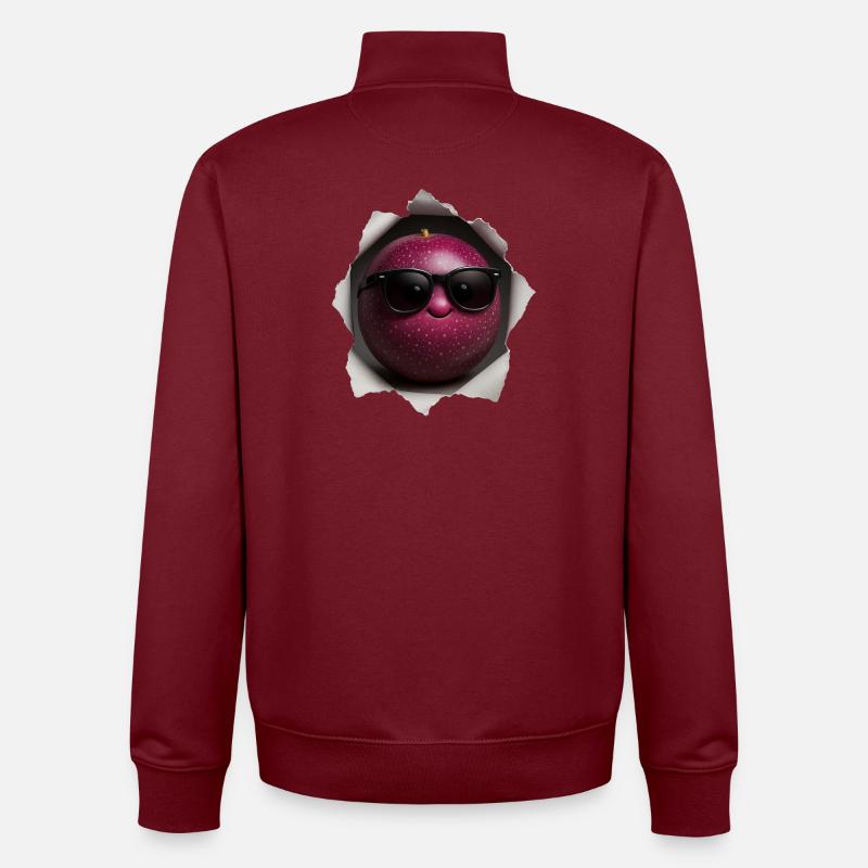 Passion fruit fruit - Unisex Organic Zip Sweatshirt by Stanley/Stella - burgundy