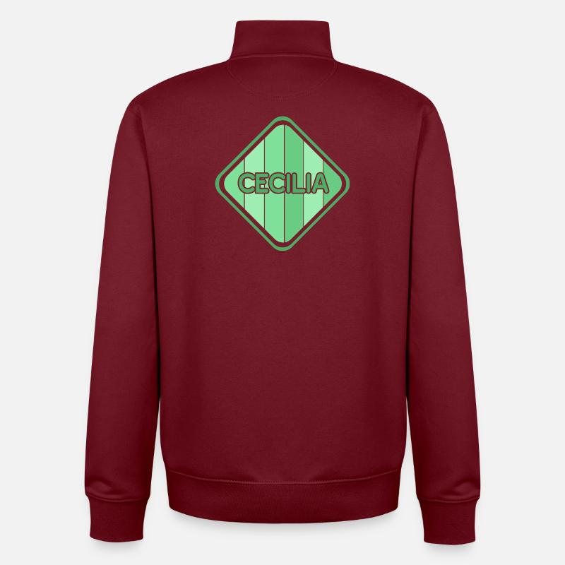 Geschenk für Vor - Unisex Organic Zip Sweatshirt von Stanley/Stella - Burgunderrot