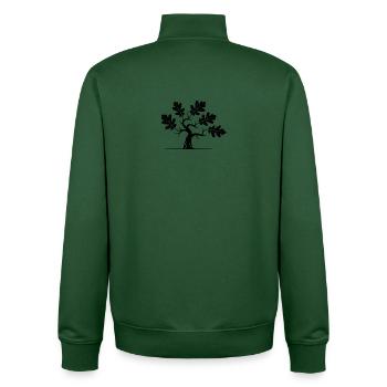 Bonsaï de chêne - Sweat zippé unisexe en coton bio Stanley/Stella - vert bouteille - Dos - AI Model Male 185 dark (185cm)