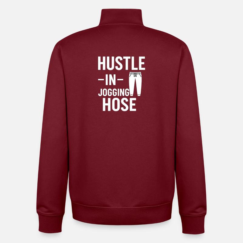 Hustle in Jogginghose - Unisex Organic Zip Sweatshirt von Stanley/Stella - Burgunderrot