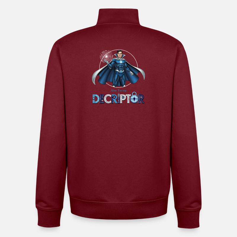 Hero Coder Entschlüsseler - Unisex Organic Zip Sweatshirt von Stanley/Stella - Burgunderrot