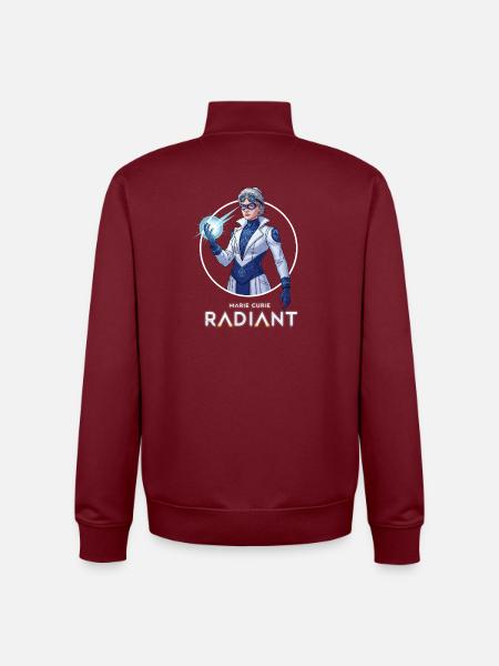 Futuristic Radiant Scientist - Unisex Organic Zip Sweatshirt by Stanley/Stella - burgundy