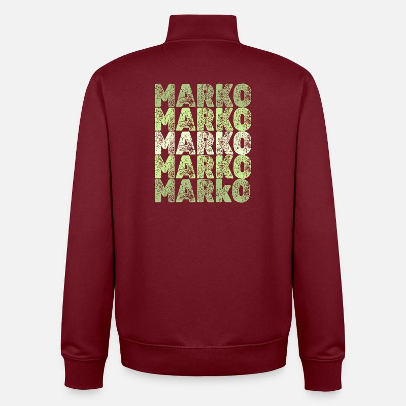 Cadeau pour Marko - Sweat zippé unisexe en coton bio Stanley/Stella - bordeaux
