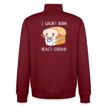 Bakker Bakker Bakken - Unisex sweater met rits van biologisch katoen Stanley/Stella - bourgognerood - Achter - AI Model Male 185 dark (185cm)