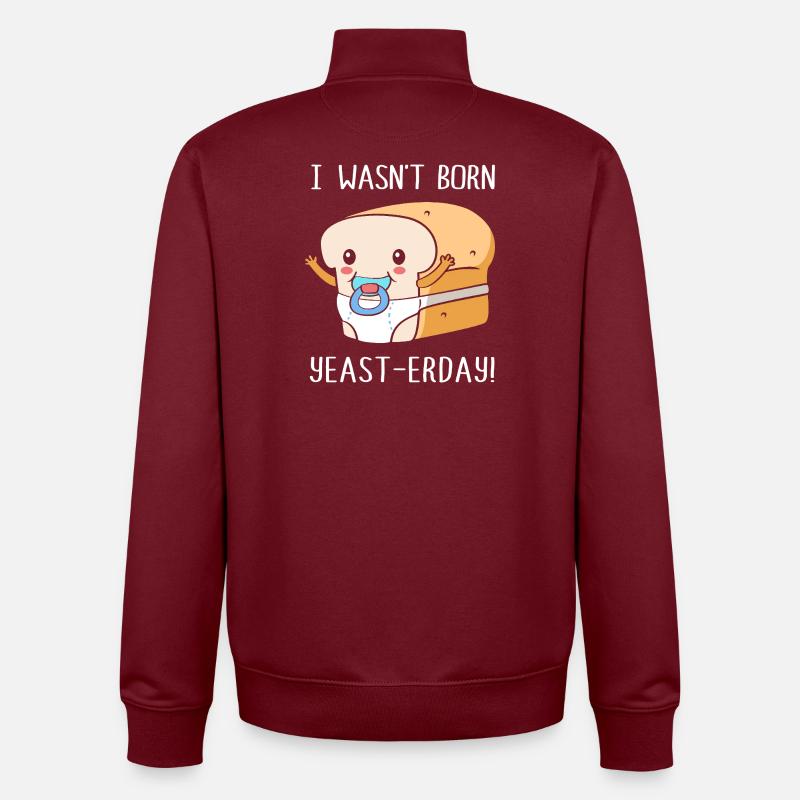 Baker Baker Baking - Sweat zippé unisexe en coton bio Stanley/Stella - bordeaux