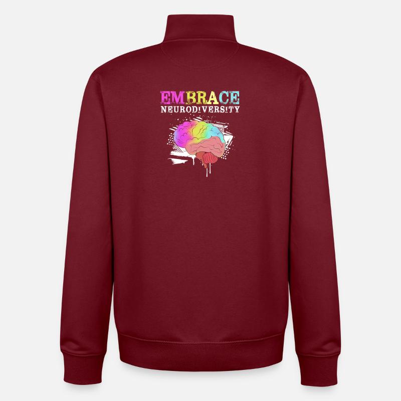 Autismus Autist ADHS Asperger Neurodiversity - Unisex Organic Zip Sweatshirt von Stanley/Stella - Burgunderrot