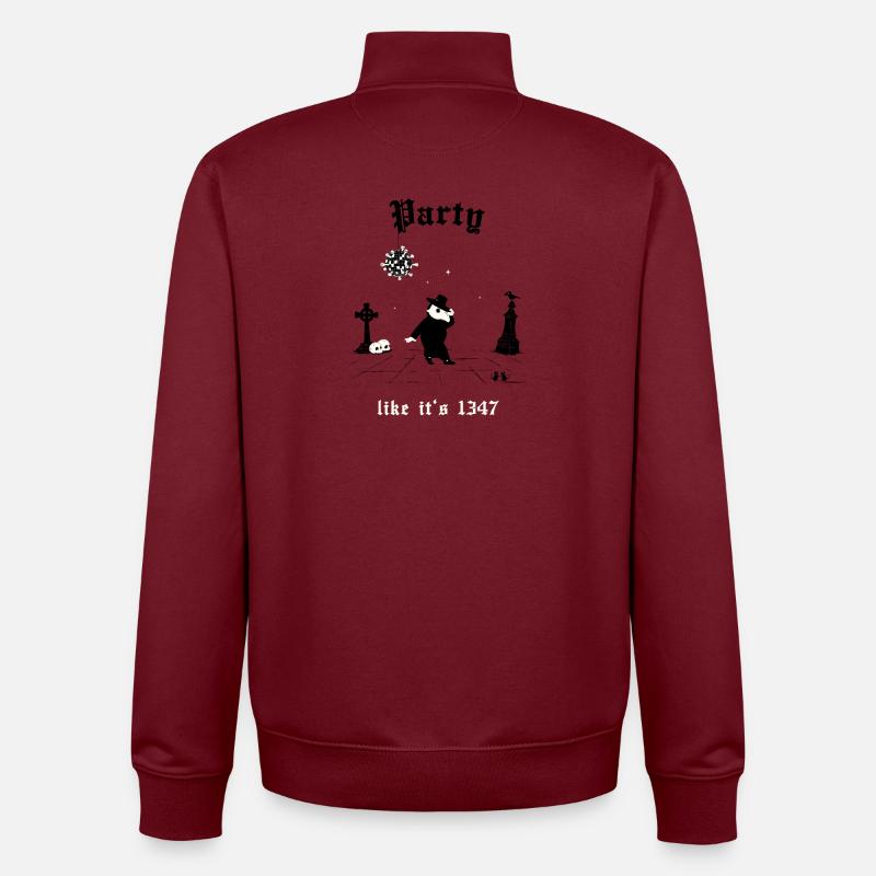 Comme si c’était 1347 Tee - Sweat zippé unisexe en coton bio Stanley/Stella - bordeaux