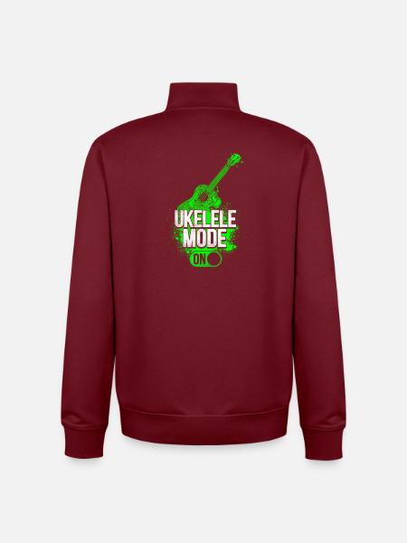 Hawaiian Ukulele Uke Ukulele Mode - Unisex Organic Zip Sweatshirt von Stanley/Stella - Burgunderrot
