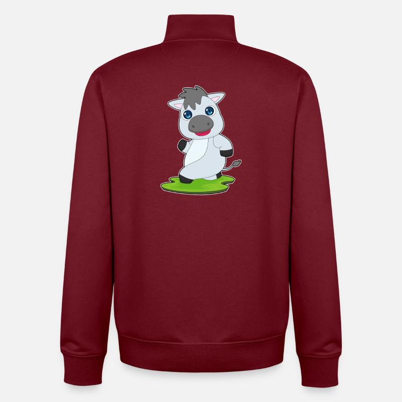 Esel Jogger Joggen Sport - Sweat zippé unisexe en coton bio Stanley/Stella - bordeaux