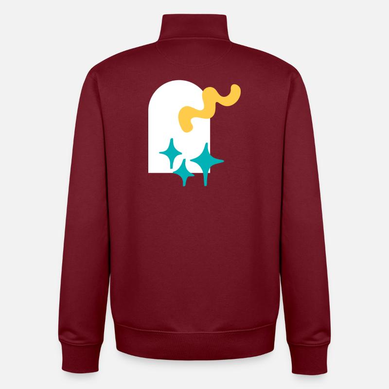 Funkelnde Formen Explosion - Unisex Organic Zip Sweatshirt von Stanley/Stella - Burgunderrot