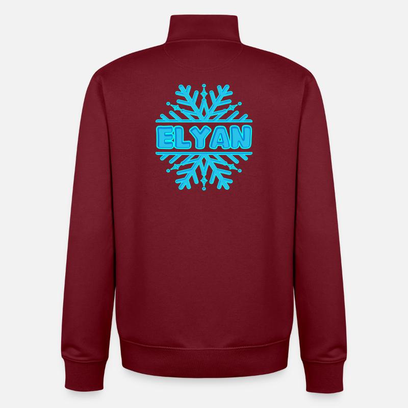 Elyan - Sweat zippé unisexe en coton bio Stanley/Stella - bordeaux