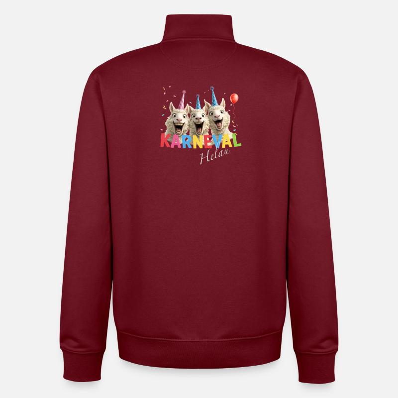Karneval Schaf Helau - Unisex Organic Zip Sweatshirt von Stanley/Stella - Burgunderrot