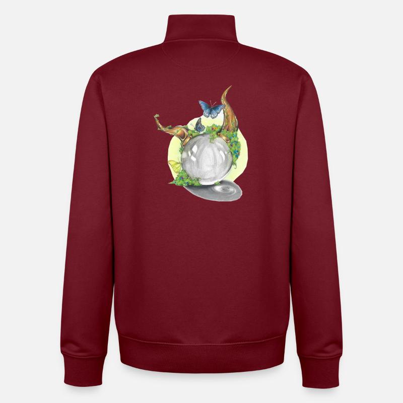 02. Bewahrerseele - Unisex Organic Zip Sweatshirt von Stanley/Stella - Burgunderrot