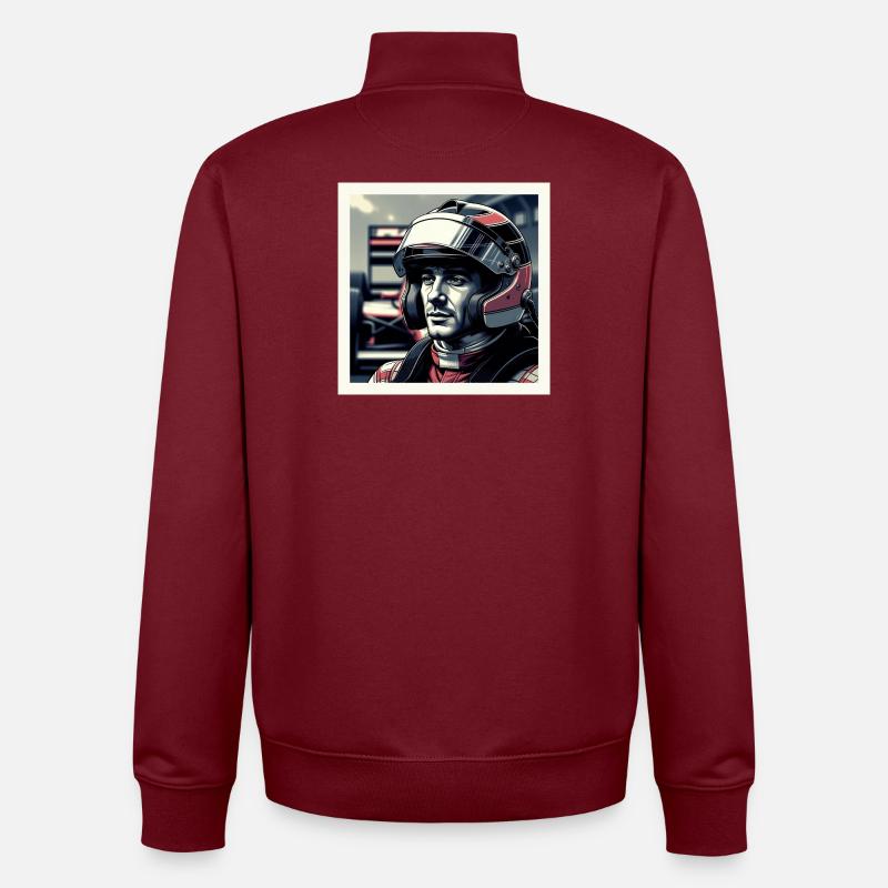 Formule Senna - Sweat zippé unisexe en coton bio Stanley/Stella - bordeaux