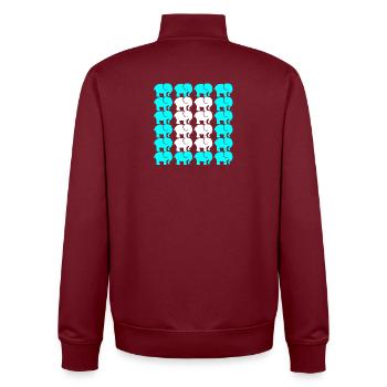 Éléphant - Sweat zippé unisexe en coton bio Stanley/Stella - bordeaux - Dos - AI Model Male 185 dark (185cm)