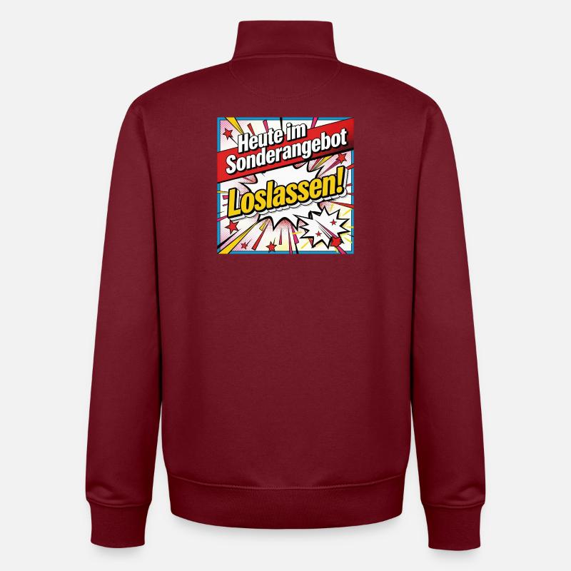 Libérer - Sweat zippé unisexe en coton bio Stanley/Stella - bordeaux