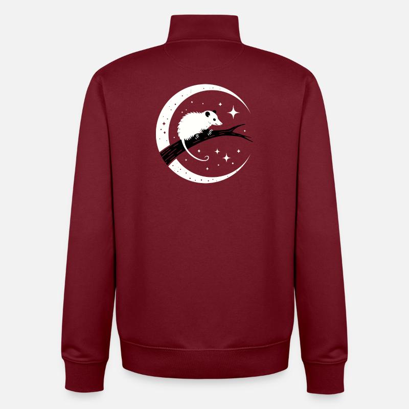 Opossum - Unisex Organic Zip Sweatshirt von Stanley/Stella - Burgunderrot