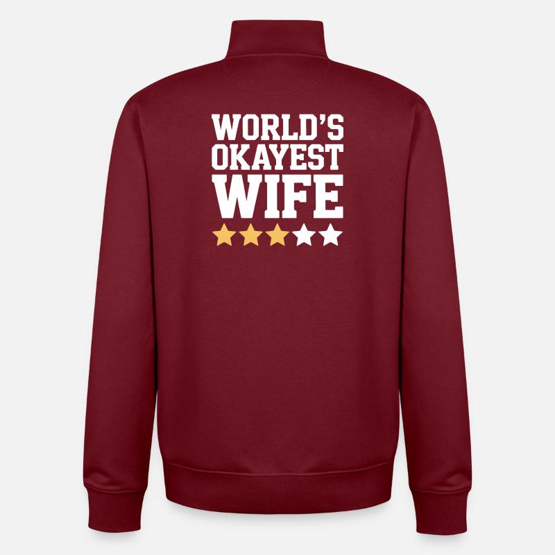 Die beste Ehefrau der Welt - Unisex Organic Zip Sweatshirt von Stanley/Stella - Burgunderrot