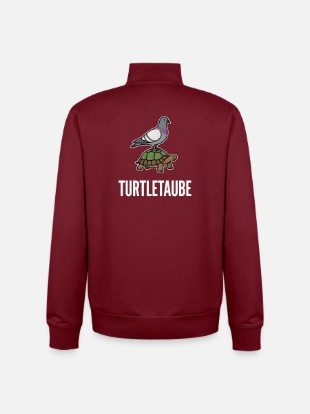 Turteltaube lustiges Wortspiel Taube Schildkröte - Unisex Organic Zip Sweatshirt von Stanley/Stella - Burgunderrot