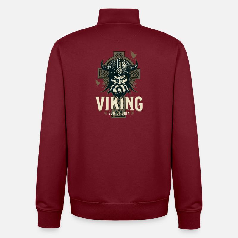 Wikinger-Sohn Odins - Unisex Organic Zip Sweatshirt von Stanley/Stella - Burgunderrot