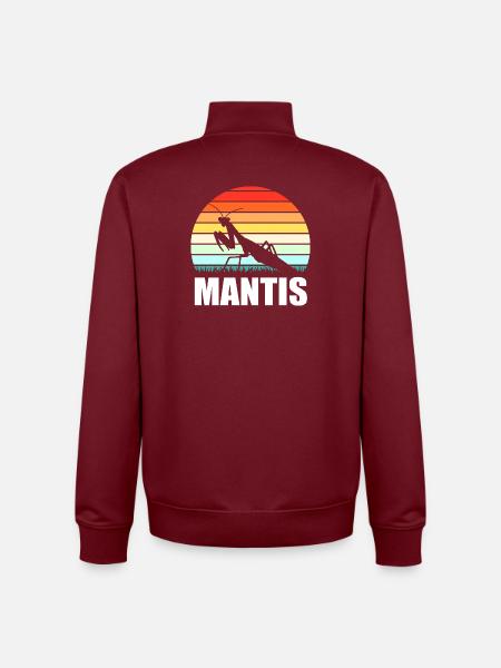 Mantis Gottesanbeter Gottesanbeterin - Unisex Organic Zip Sweatshirt von Stanley/Stella - Burgunderrot