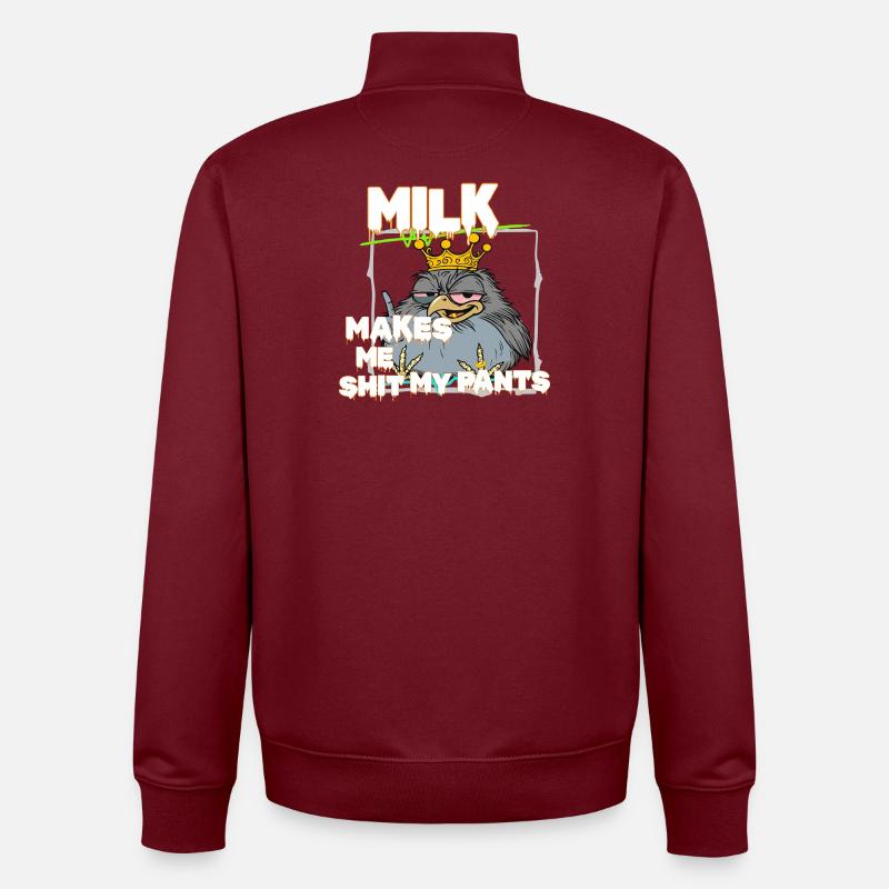 King Sparrow – Das ehrlichste Shirt für echte Type - Unisex Organic Zip Sweatshirt von Stanley/Stella - Burgunderrot