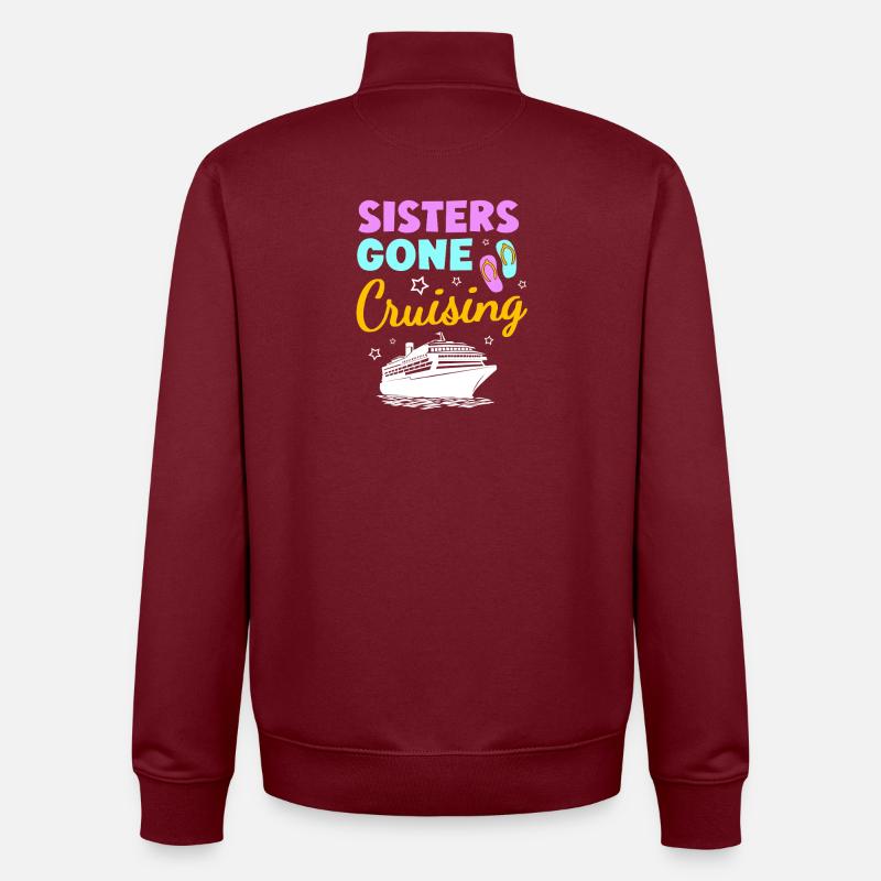 Croisière en bateau de croisière - Sweat zippé unisexe en coton bio Stanley/Stella - bordeaux