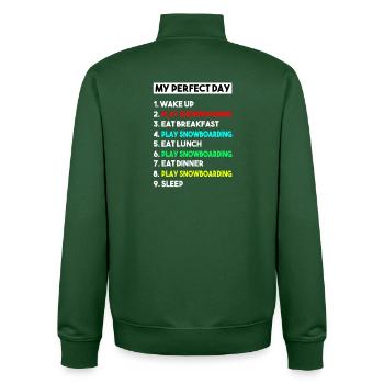 Lieblingsleute nennen mich Papa Sports Silhouette - Unisex Organic Zip Sweatshirt von Stanley/Stella - Flaschengrün - Hinten - AI Model Male 185 dark (185cm)
